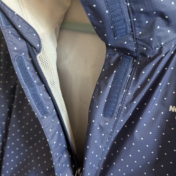 The North Face Resolve Polka Dot Rain Jacket Dryvent Navy White XL Outdoors - Picture 7 of 16